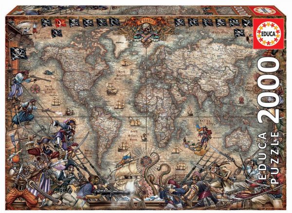 Educa Pirates Map Puzzle 2000 Teile