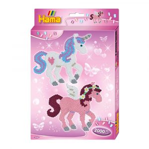 Geschenkbox Traumpferde mit 2.000 Bügelperlen, Hama midi