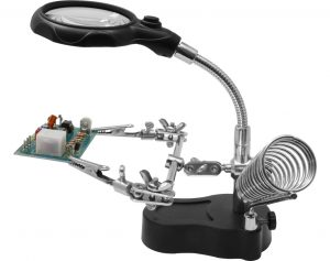 HELPING HAND mit LED-Licht+Lupe