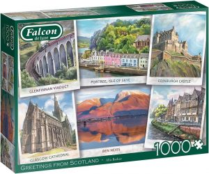 Falcon - Greetings from Scotland, Puzzle 1000 Teile