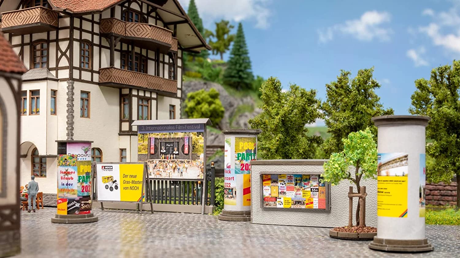 HO L-C Litfaßsäulen & Werbew.