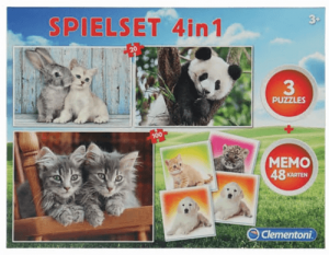 Spielset 4 in 1 - 3 Puzzle, 2 x 20 Teile