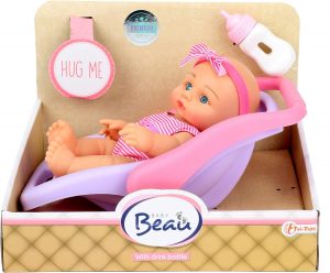 BEAU Babypuppe 21 cm im Kinderstuhl