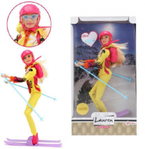 LAUREN Teenagerpuppe auf Skiern mt Zbh