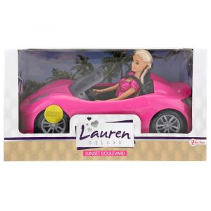 LAUREN Teenagerpuppe in pink Auto