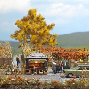 Herbstwein mit Verkaufsbude
