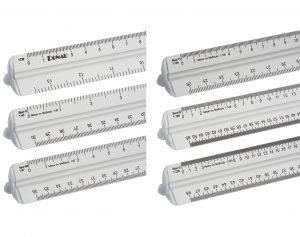 ALU MAßSTABS-LINEAL 300 mm