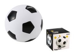 Lustige dekorative Spardose/Münzfach aus robustem Kunststoff - Fußball.