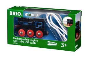 Schwarze Akku-Lok mit Mini-US