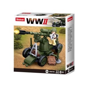 WWII Mini-Bauset Geschütz (77 Teile)