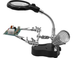HELPING HAND mit LED-Licht+Lupe
