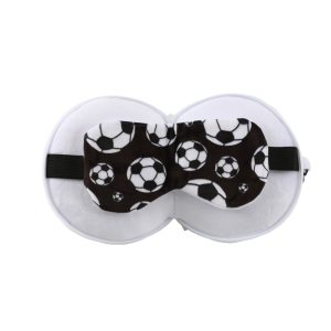 Fußball-Kissen mit Schlafmaske, verschließbares Kissen mit Haken für Reise.