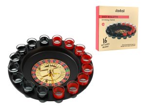 Trinkspiel-Roulette mit 16 Gläschen