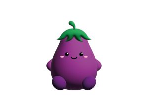 Anti-Stressspielzeug  ELLIE EGGPLANT